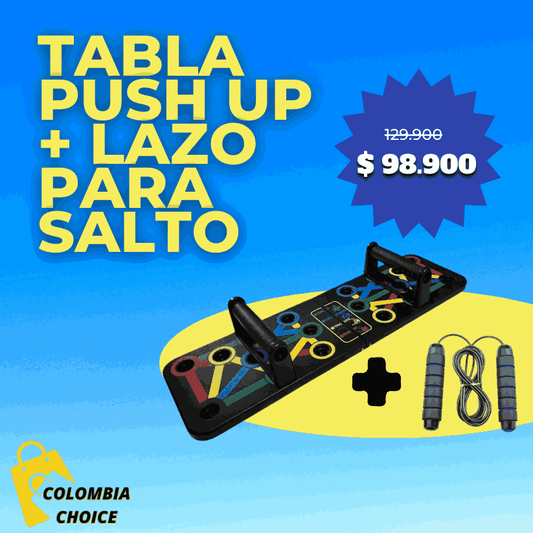 COMBO TABLA PUSH UP + LAZO PARA SALTAR