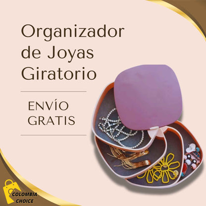 Organizador de Joyas Giratorio - 4 Capas 360°