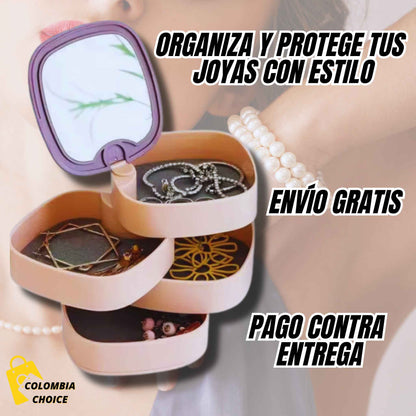 Organizador de Joyas Giratorio - 4 Capas 360°